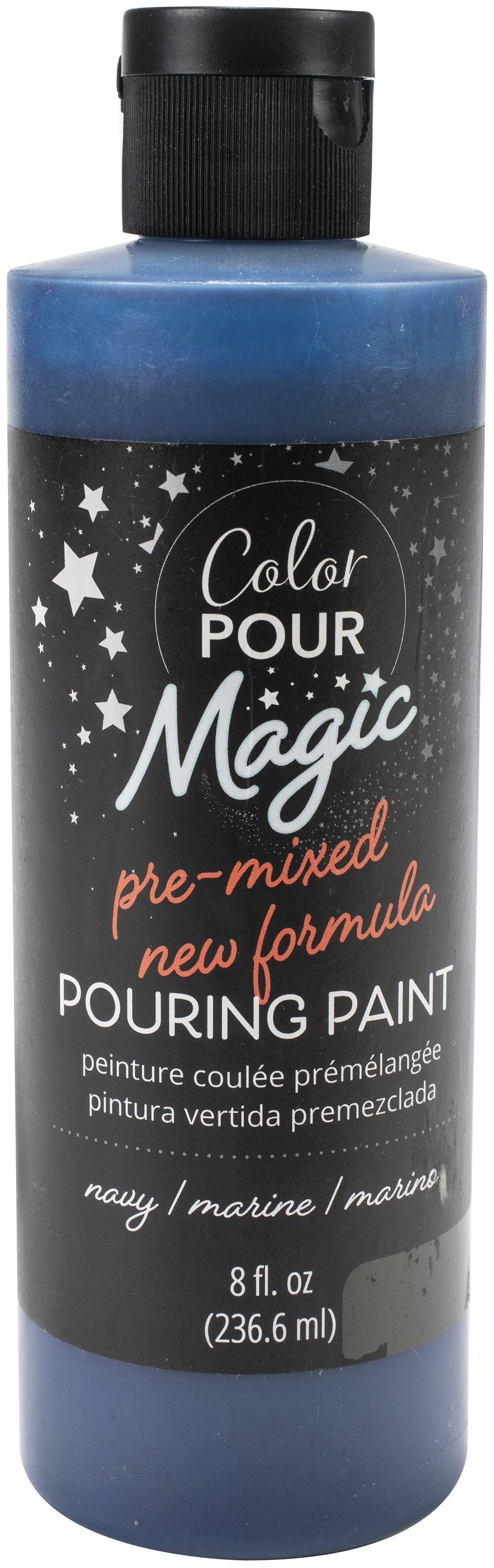 American Crafts Color Pour Magic Pre-Mixed Paint 8oz-Navy
